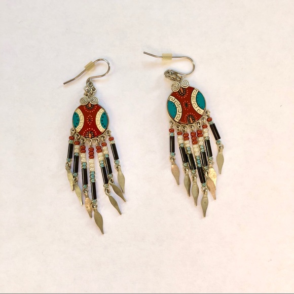 Southwestern Style Chandelier Earrings - Picture 2 of 3